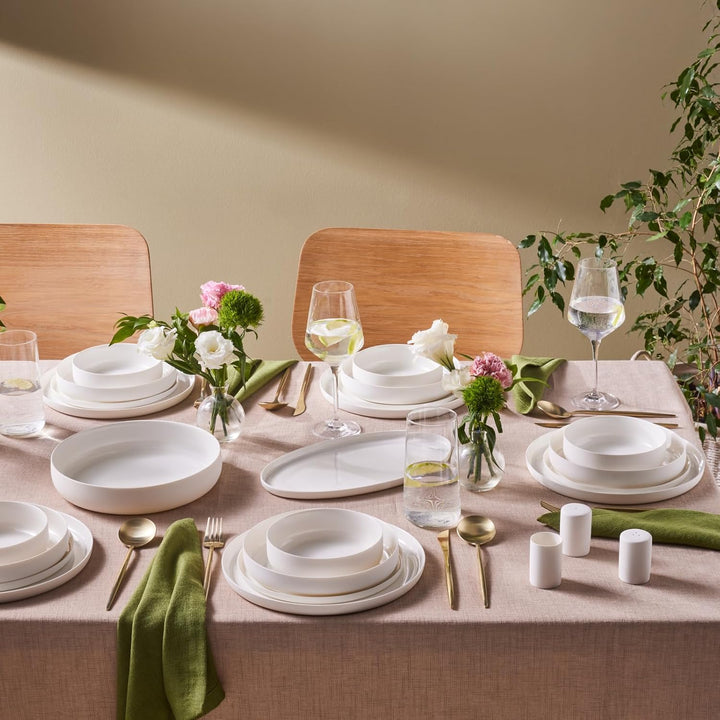 Karaca Earth Collection Matte Glaze 55-tlg Geschirrset für 12 Personen, Steingut, Spülmaschinen- & M