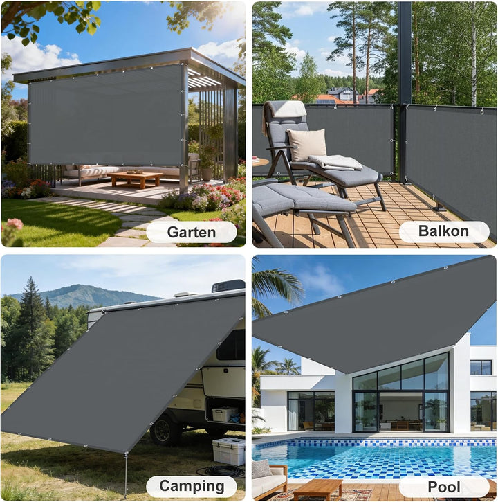 SUNNY GUARD Sonnensegel Wasserdicht 1.5x2m Rechteckig mit Ösen Segel Sonnenschutz Wetterfest UV Schu