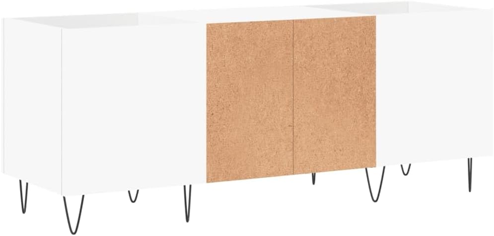 vidaXL Plattenschrank Weiss 121x38x48 cm Holzwerkstoff, Weiss 1