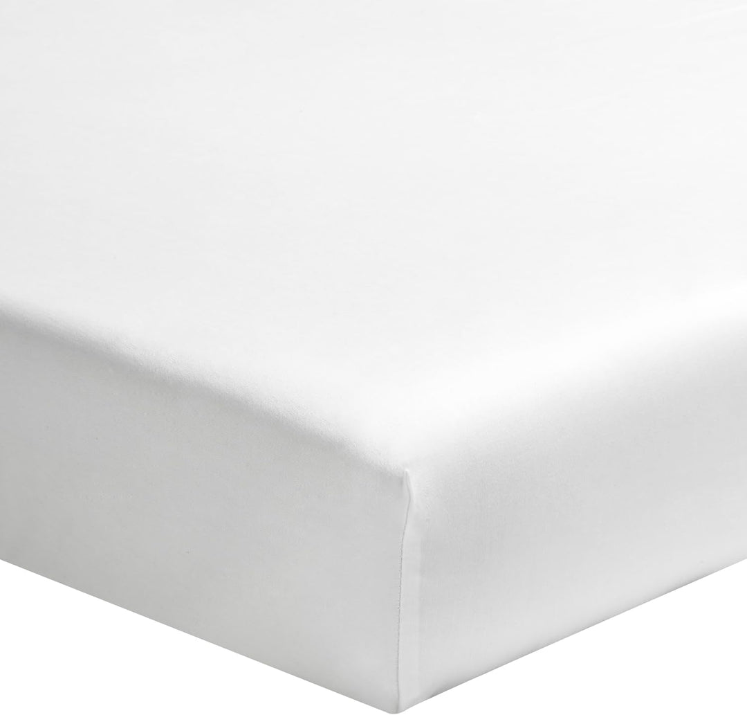 Essix Royal Line Spannbettlaken, Perkal-Baumwolle, weiss, 200 x 200 cm 200 x 200 cm Weiss, 200 x 200