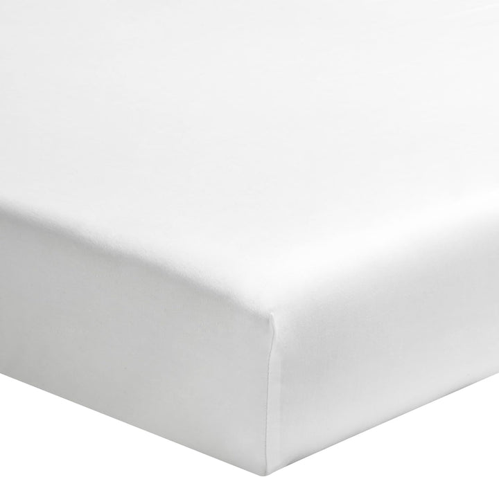 Essix Royal Line Spannbettlaken, Perkal-Baumwolle, weiss, 200 x 200 cm 200 x 200 cm Weiss, 200 x 200