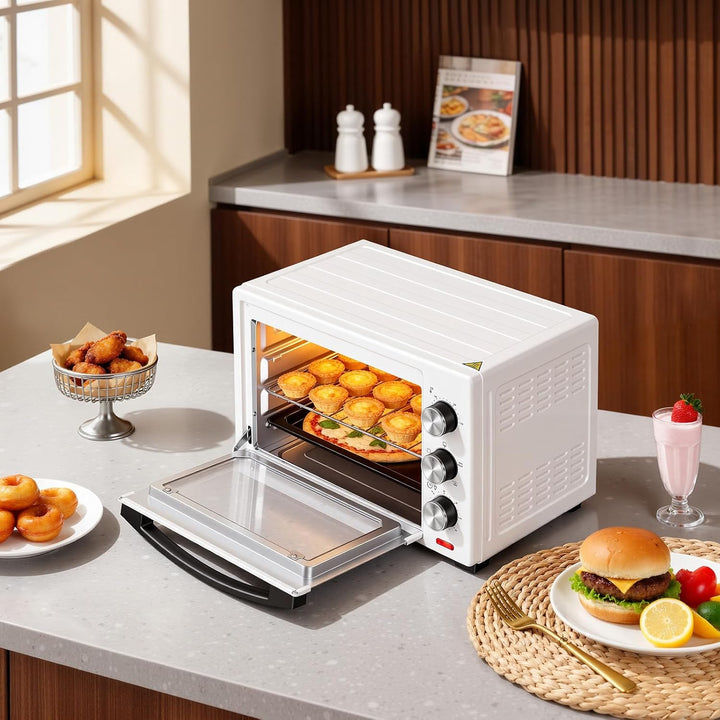 WOLTU Mini Backofen 25 Liter, 1400 Watt Toasterofen | Pizzaofen | Krümelblech mit Timer Minibackofen