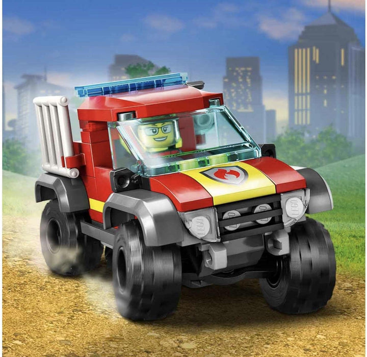LEGO 60393 City Feuerwehr-Pickup Set, Feuerwehr-Spielzeugauto Mit Feuerwehr-Einsatzkraft Für Kinder