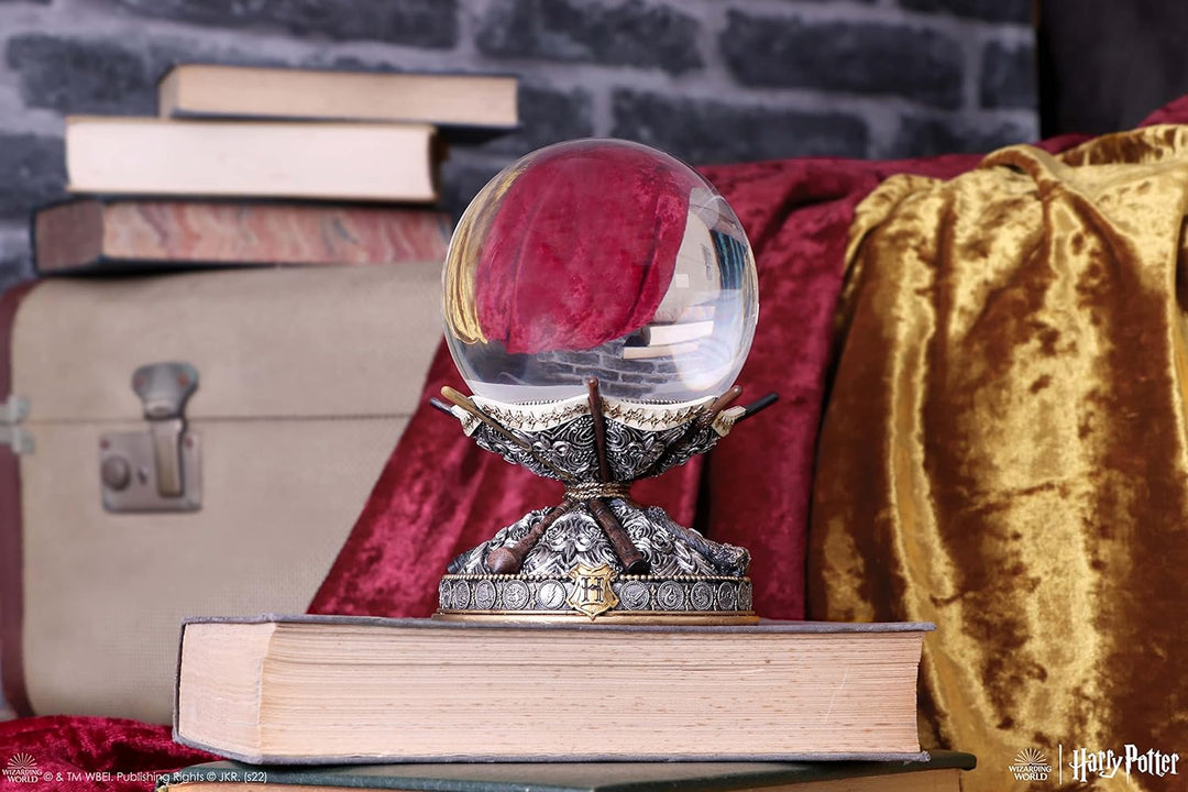 Nemesis Now Harry Potter Zauberstab, Kristallkugel und Halterung, 16 cm, Silber, Kunststoff