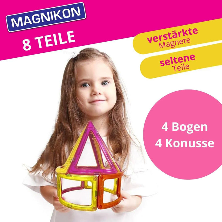 MAGNIKON Magnetische Bausteine Ersatzset - Kinderspielzeug ab 3 Jahre, Magnetbausteine, Magneten Kin