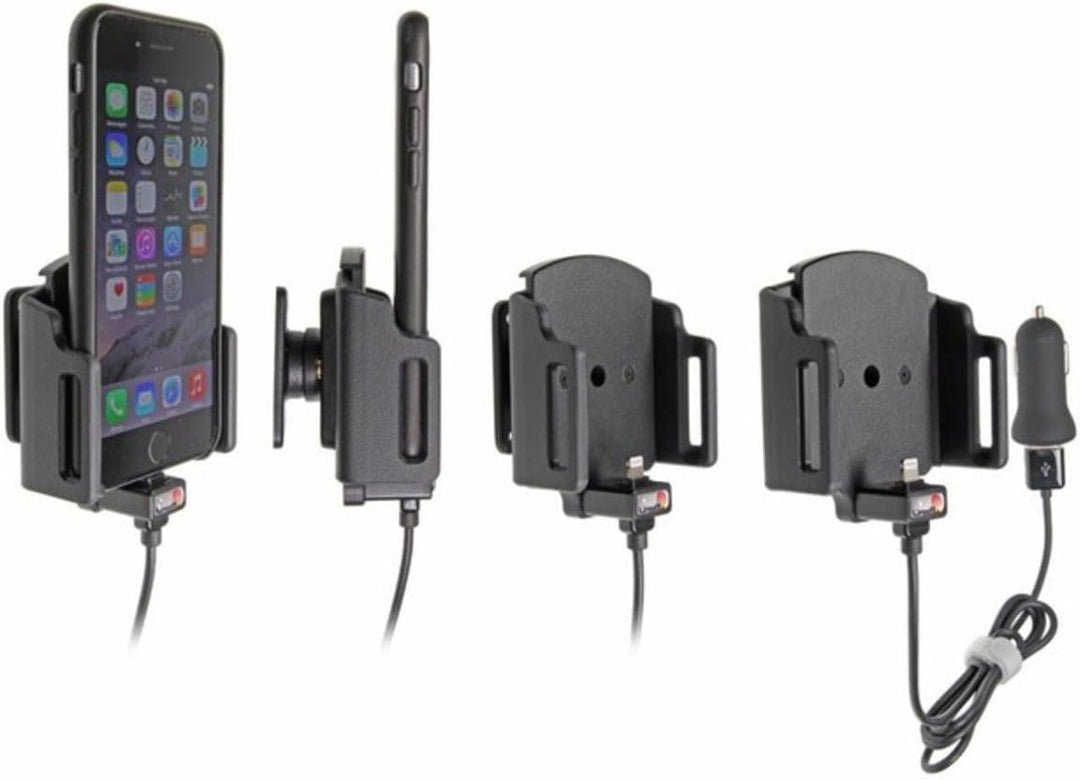 Brodit 521666 Gerätehalter aktiv auf USB inkl. KFZ-Ladeadapter für Apple iPhone 6/6s/iPhone 7 mit Ap