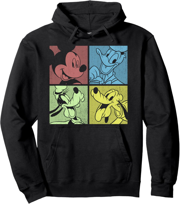 Disney Mickey And Friends Group Shot Happy Portraits Pullover Hoodie