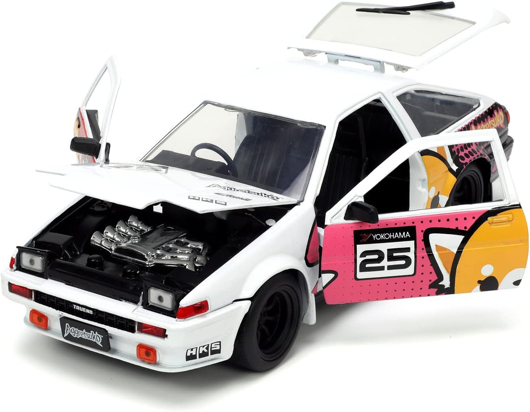 Jada Toys Aggretsuko 1986 Toyota Trueno AE86 1:24
