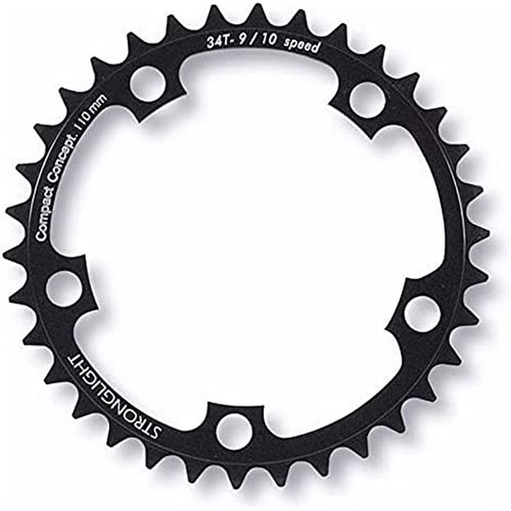 Stronglight Unisex – Erwachsene Kettenblatt-2286545202 Kettenblatt, schwarz, 52 Zähne