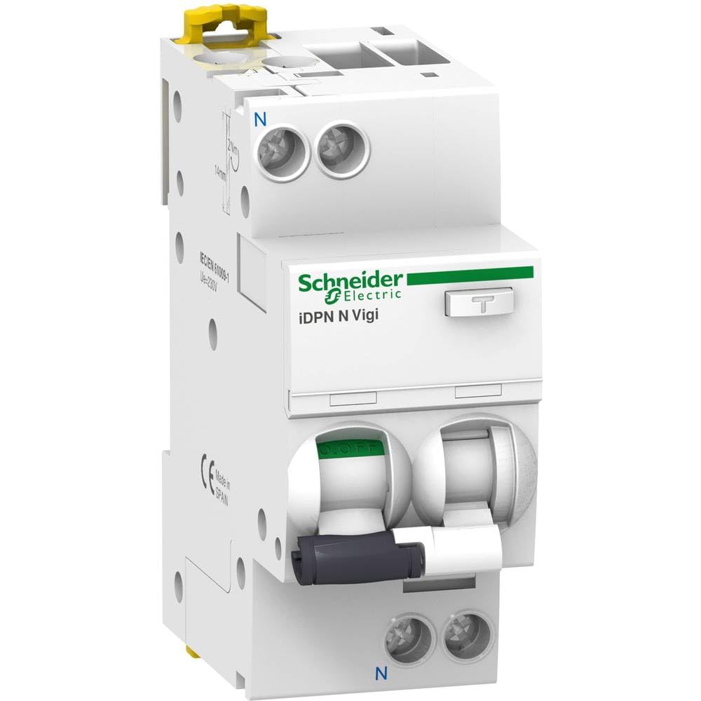 Schneider Electric A9D32616 FI/LS-Schalter iDPN N Vigi 1P+N, 16A, C-Char, 30mA, Typ A, 6kA, Weiss, 1