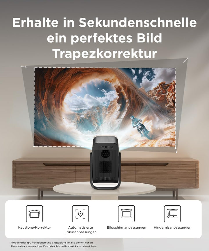 TCL C1 GTV Mobiler Projektor, Native 1080p-Auflösung, Gimbal integriert, Lizensiert von Netflix, WLA