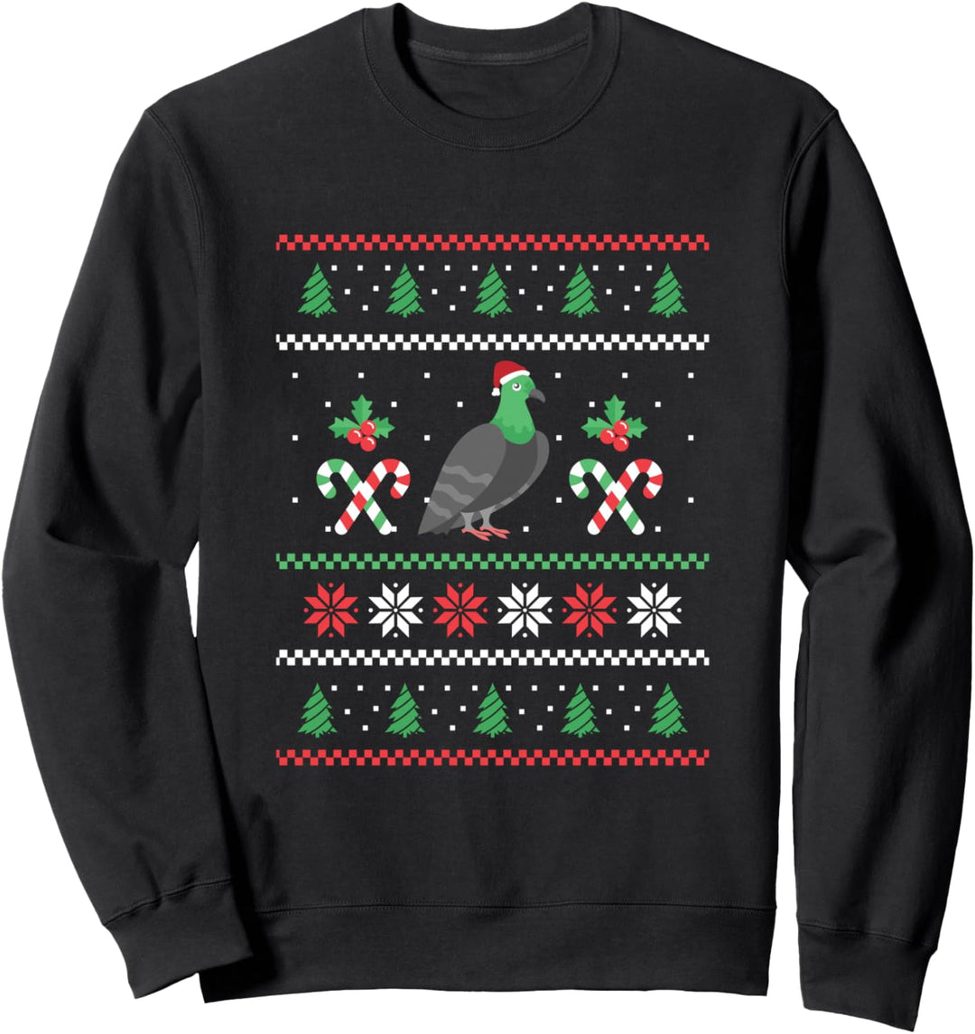 Ugly Christmas Taube Weihnachten Taubenzucht Tiere Sweatshirt