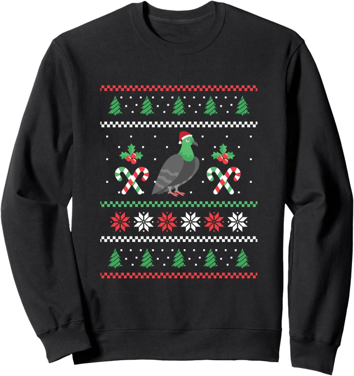 Ugly Christmas Taube Weihnachten Taubenzucht Tiere Sweatshirt
