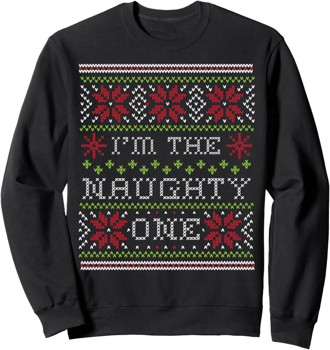 Weihnachtspaar mit Aufschrift für Herren und Damen Sweatshirt