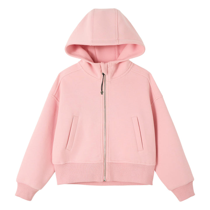 Rolanko Kapuzenpullover für Mädchen mit Reissverschluss, Gemütliche Langarm-Kapuzenjacke Lässiges Sw