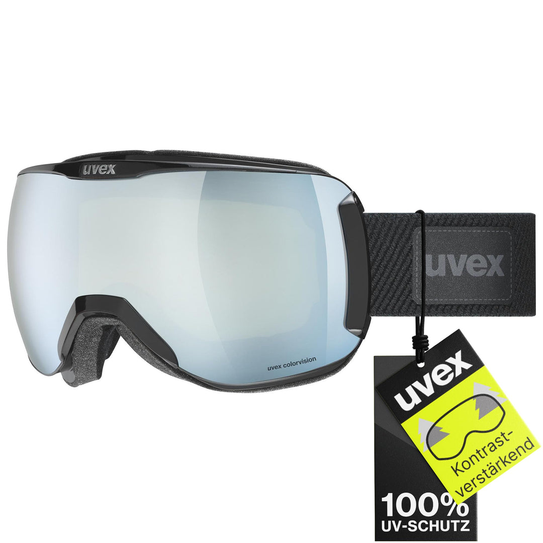 uvex Unisex Downhill 2100 Cv Planet Skibrille (1er Pack) Einheitsgrösse black/white-green, Einheitsg