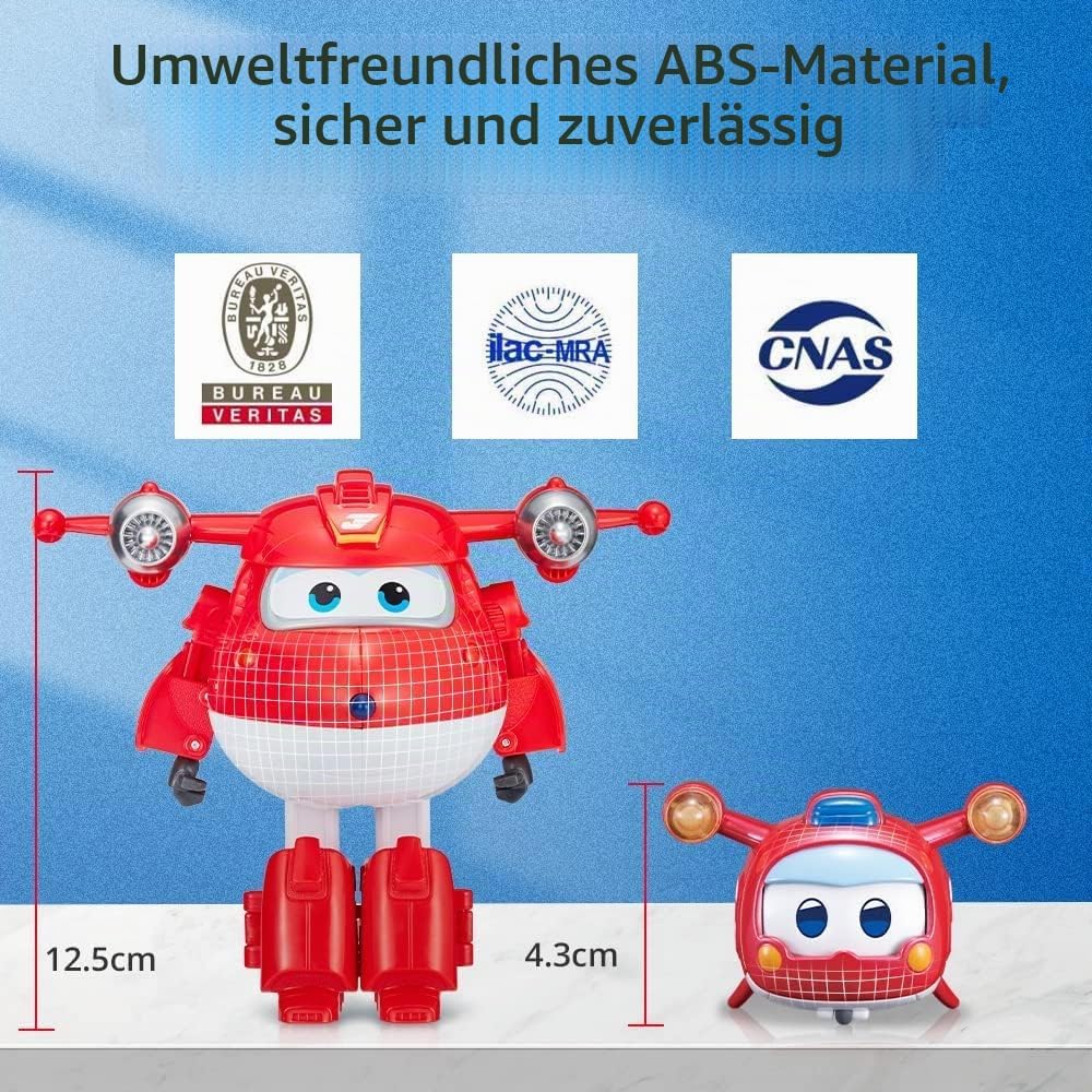 Super Wings Transforming Flugzeug Supercharged und Super Pet Jett, Spielzeug für Kinder ab 3 Jahren,