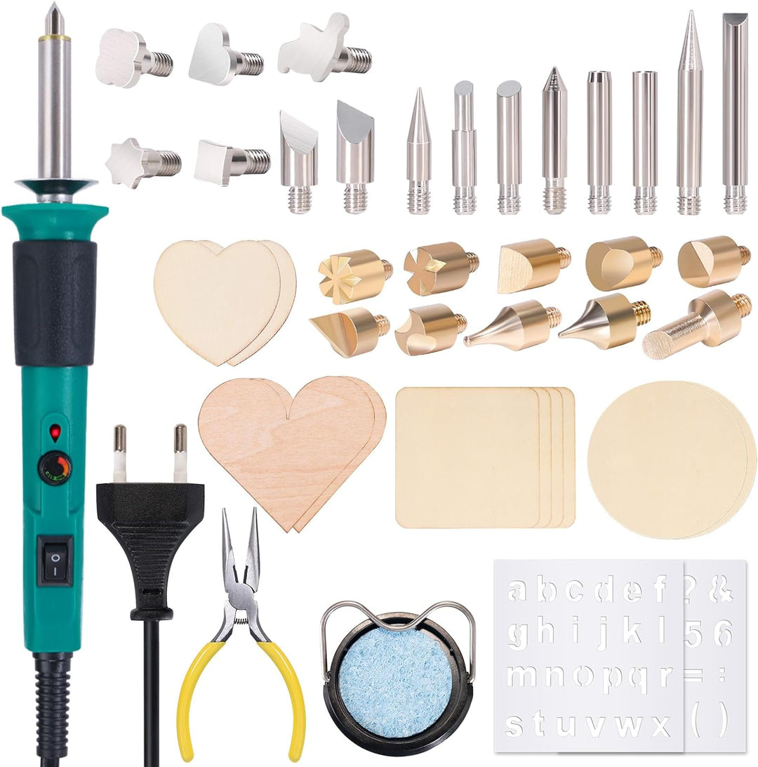 YIHUA 930-IV brandmalerei lötkolben set, holz brennkolben set Temperatur Einstellbar mit 10 Pyrograf