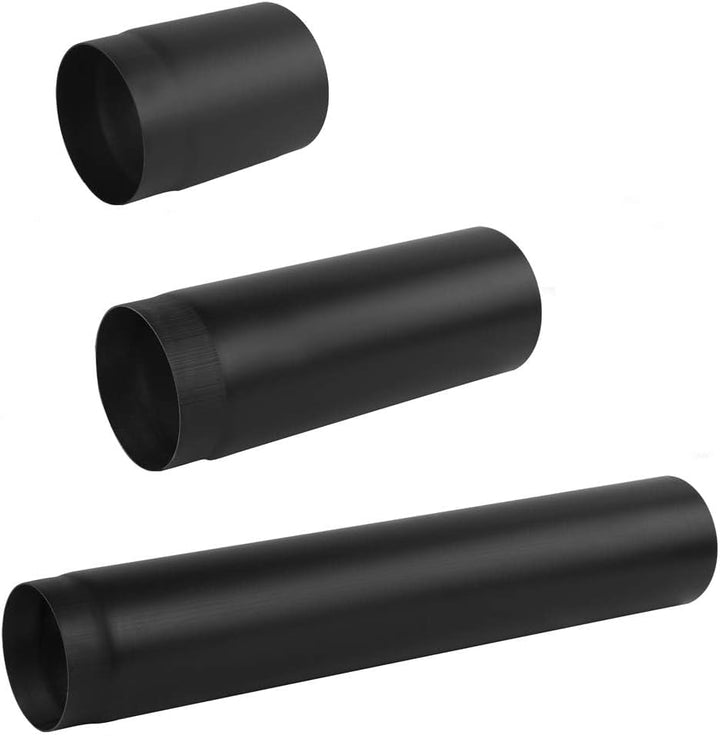 Ofenrohr Rauchrohr Kaminrohr Stahlrohr mit Tür Abgasrohr Senotherm Schwarz 2mm Heizung Abzugrohr wäh