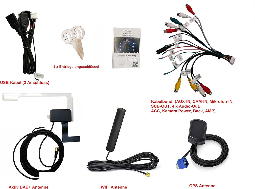 M.I.C. AVT7 Android 12 Autoradio mit navi Qualcomm Snapdragon 665 4G+64G Ersatz für VW T5 multivan T
