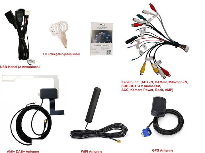 M.I.C. AVT7 Android 12 Autoradio mit navi Qualcomm Snapdragon 665 4G+64G Ersatz für VW T5 multivan T