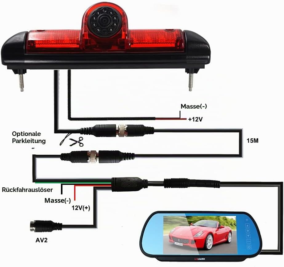 Auto Dritte Dach Top Mount Bremsleuchte Kamera Bremslicht Rückfahrkamera für Citroen Jumper/FIAT DUC