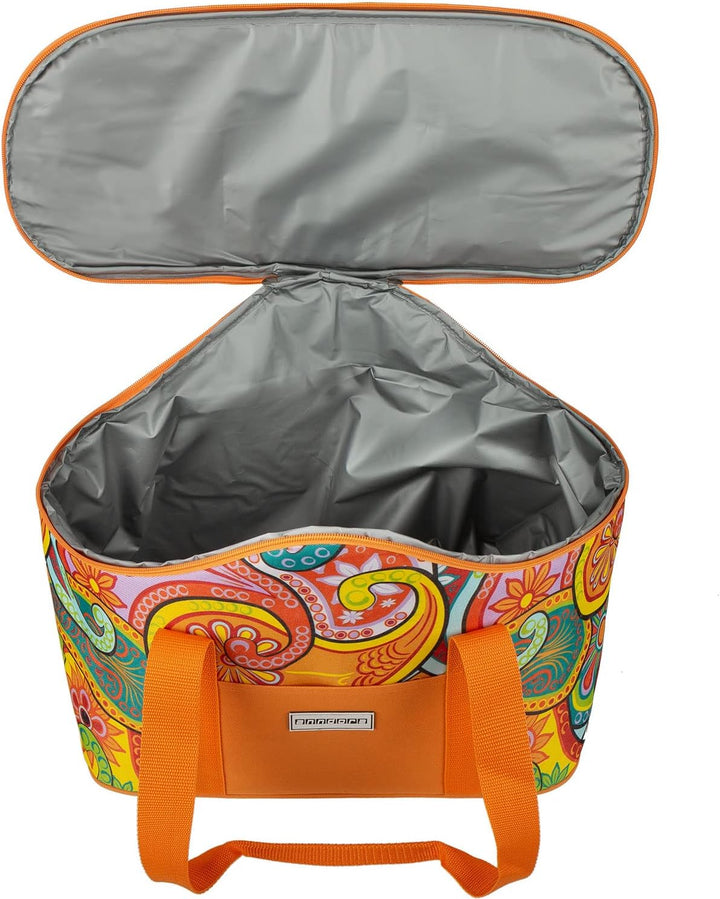 anndora Kühltasche mit Tragegriff 20 Liter - inkl. 3 anndora Kühlakkus - Farbwahl 251 PAISLEY, 251 P