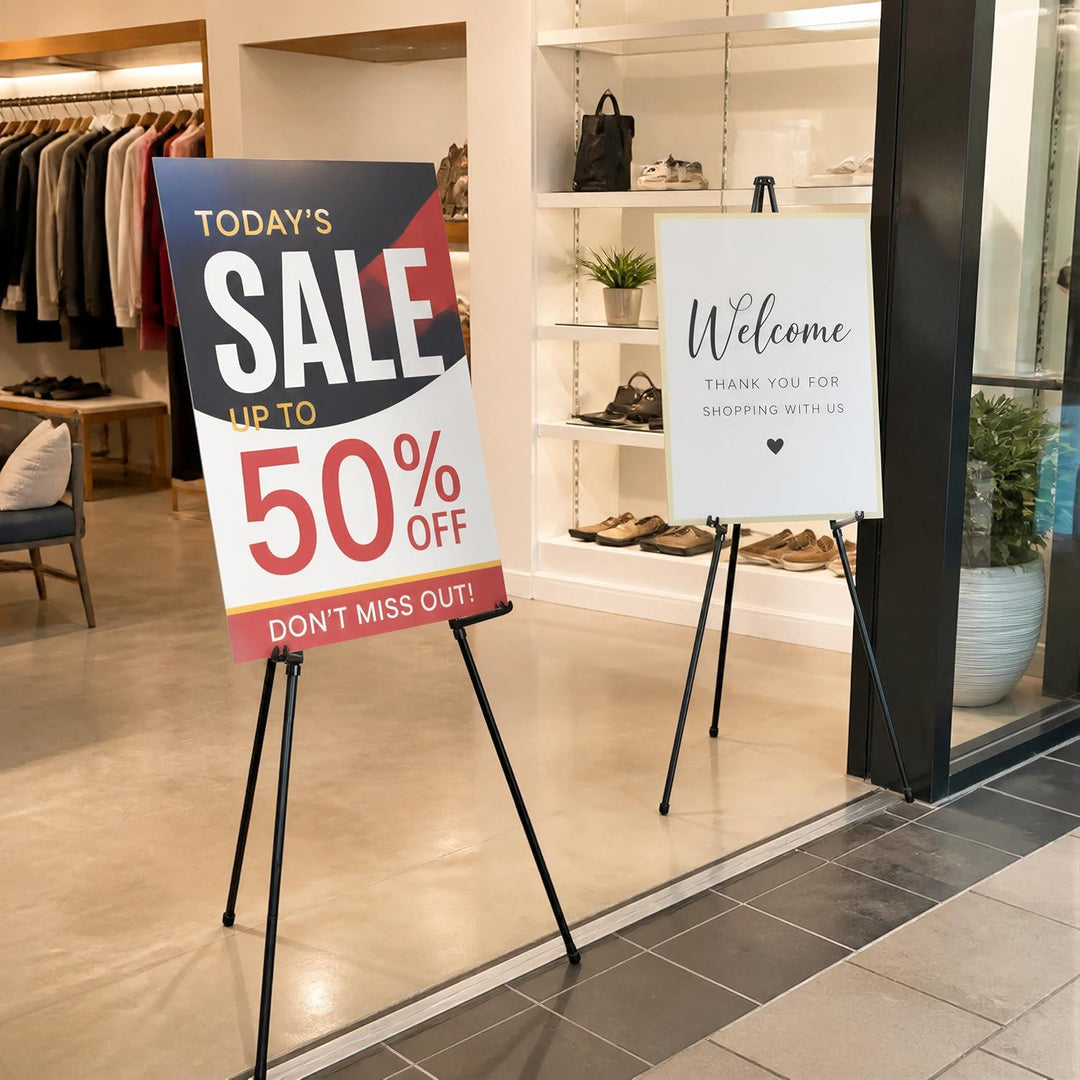 Staffelei Verstellbare - 168 cm Höhe Metall Poster Stativ, Zusammenklappbar für Kunstdisplays, Skizz