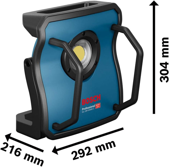 Bosch Professional 18V System Akku Baustrahler GLI 18V-10000 C (ohne Akkus Und Ladegerät, Leuchtstär