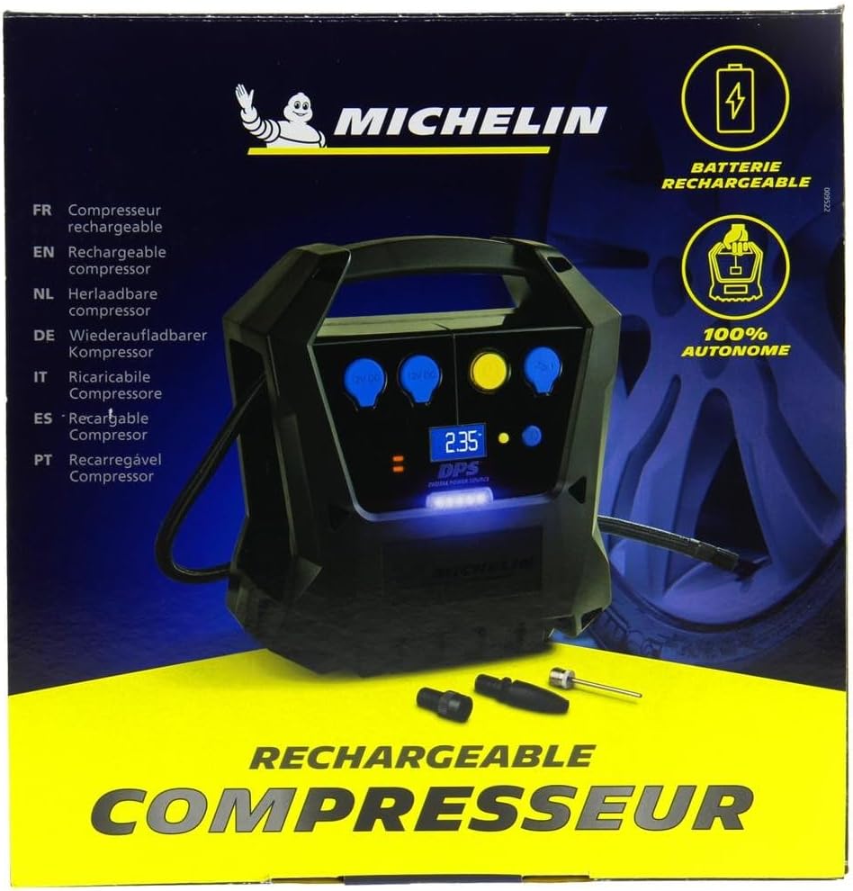 Michelin 009522 Wiederaufladbarer Kompressor, kabellos, 6,9 bar Wiederaufladbarer Kompressor 6,9 bar