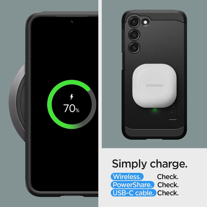 Spigen Tough Armor Hülle Kompatibel mit Samsung Galaxy S23 Plus 5G -Black S23 Plus Schwarz, S23 Plus