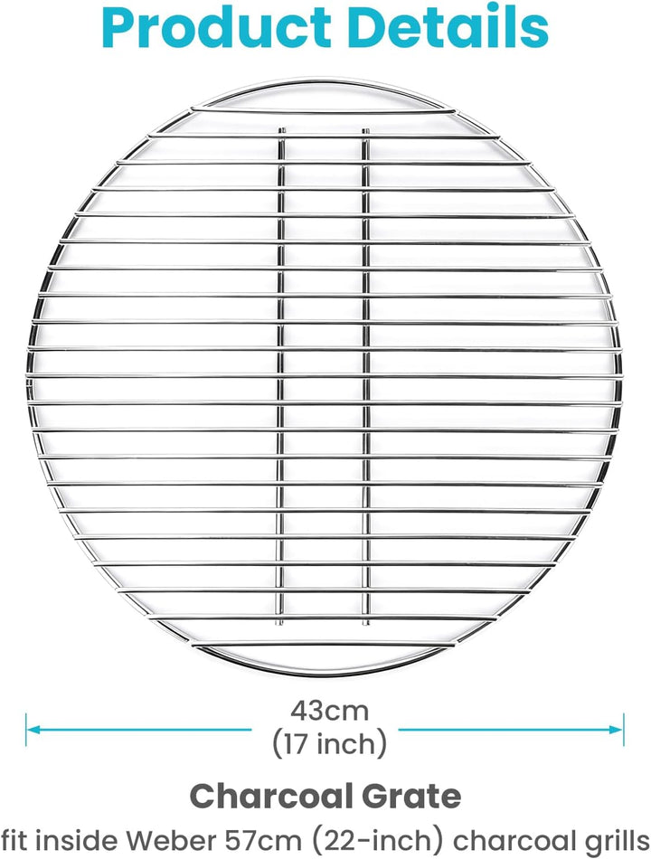 Kohlerost 43 cm Durchmesser (kein Grillrost), Ersatz für Weber 57 cm Holzkohlegrill, One-Touch, Perf