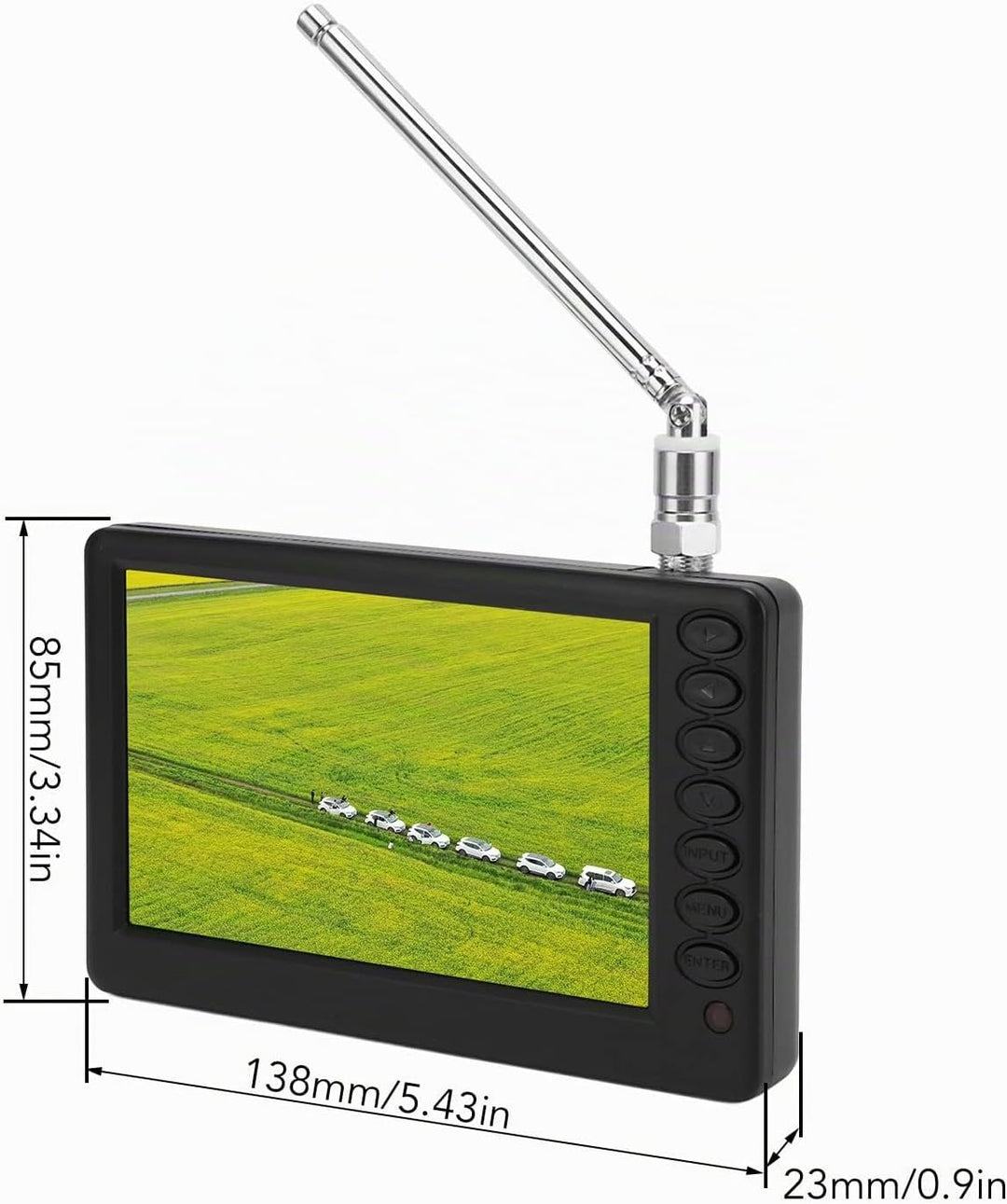 Tragbarer 5 Zoll Fernseher, ISDB T Digitalfernseher, 1080P Videoformatunterstützung, 1500 mAh Hochem