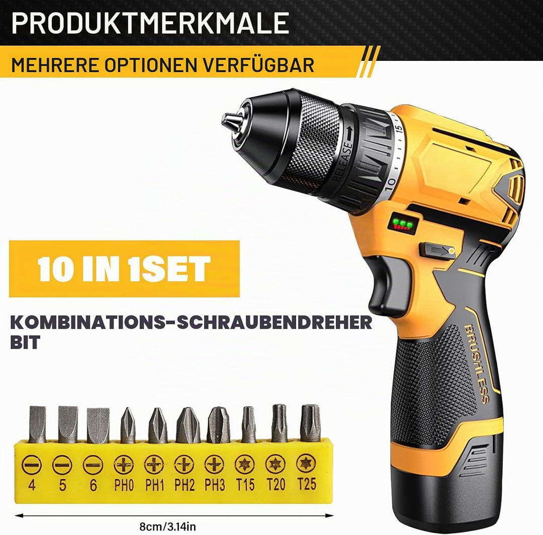 14 Stück Winkelschrauber Aufsatz Set, Winkelbohraufsatz, Winkelaufsatz für akkuschrauber, 105° Winke