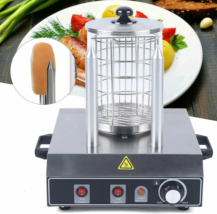 Hot Dog Maker, 422W Elektrischer Würstchenwärmer Profi Wurstwärmer Würstchen Maschine Edelstahl Bock