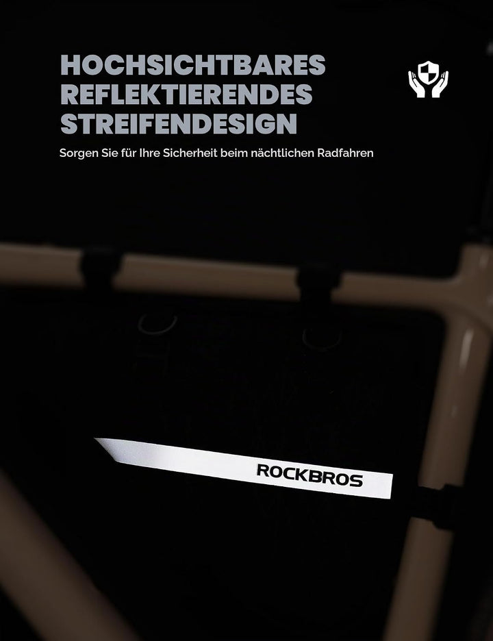 ROCKBROS Fahrradtasche Set 2-in-1 Abnehmbare Dreiecktasche Lenkertasche Rahmentasche Triangeltasche