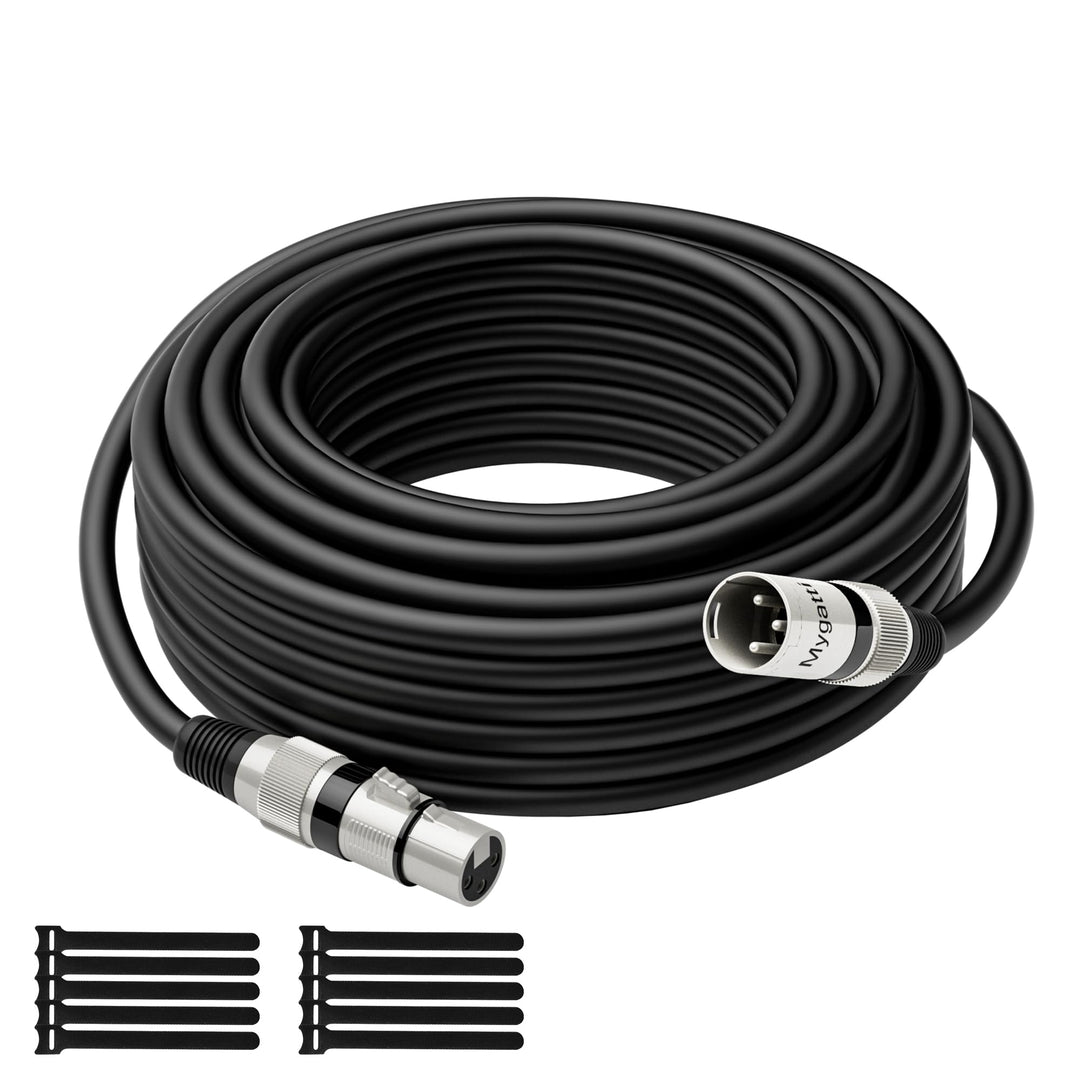 XLR-Kabel Mikrofonkabel 15m(schwarz),Stecker auf Buchse,3 polig abgeschirmt ausbalanciert Patchkabel