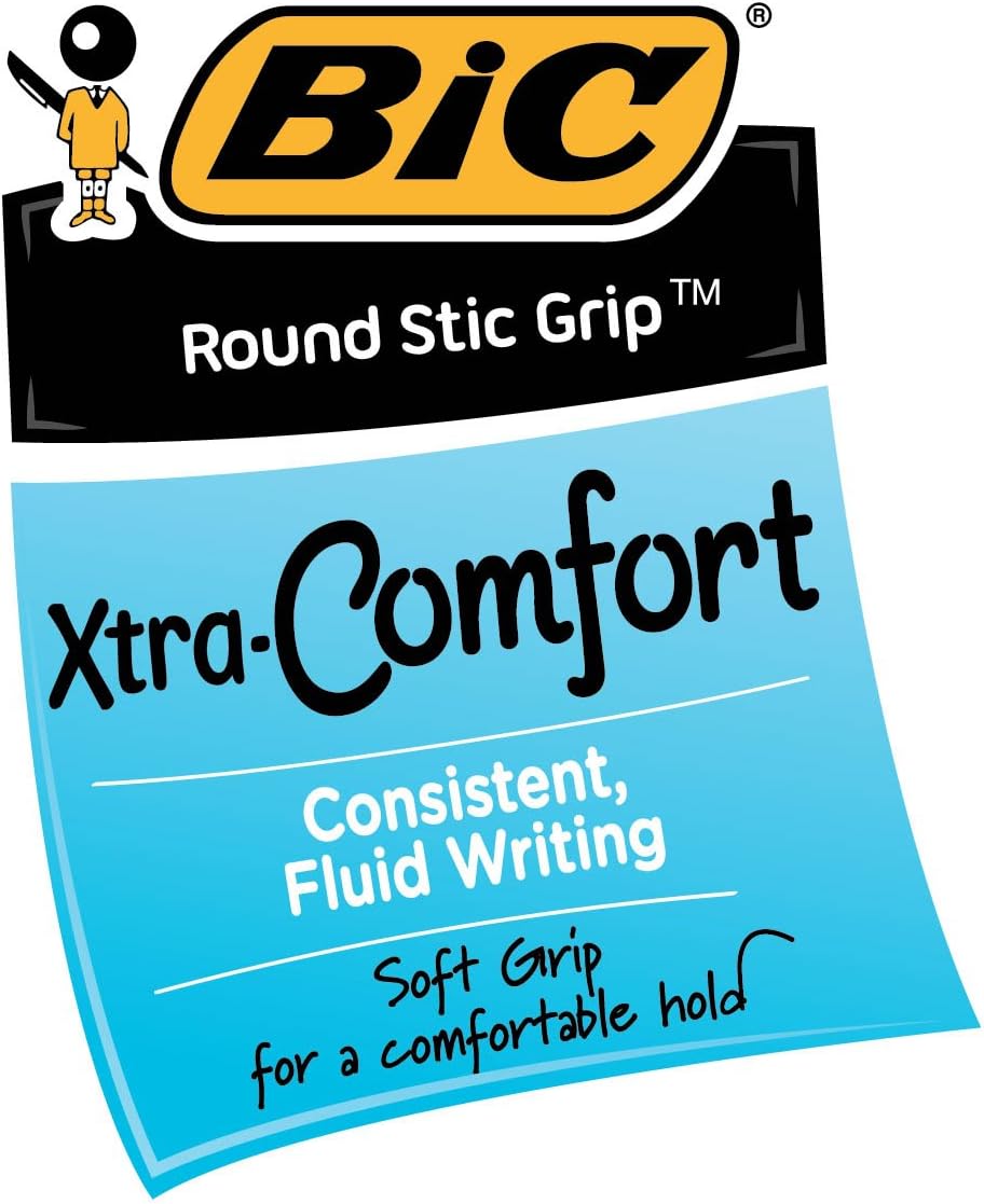 BIC Stic Grip Stifte 12 Count blau