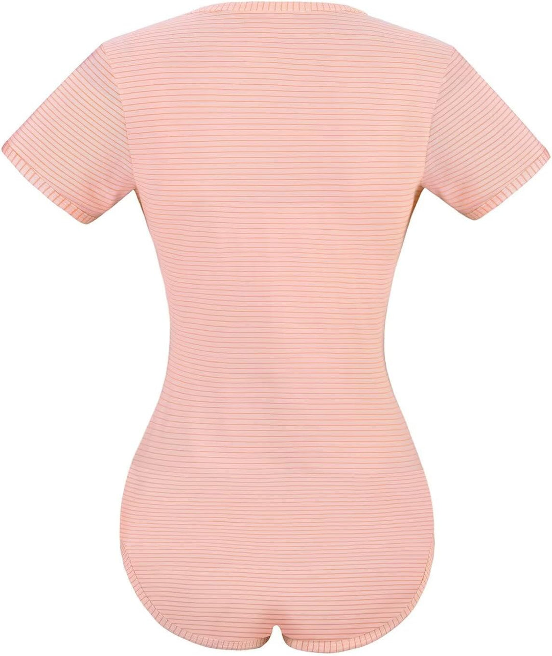 Landofgenie Bodys für Damen Einteiler Bodysuit Jumpsuit Baumwolle Kurzarm Nette Onesie Pyjamas Nacht