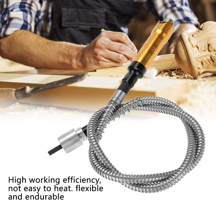 Flexwelle 6mm, Flexibler Wellenschleifer, Welle Bohrfutter 0,5-6,5mm Spanngriff zum Polieren, Gravie