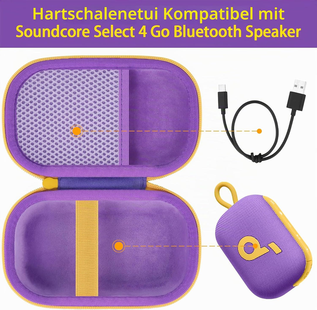 co2CREA case Hart Reise schutzhülle Etui Tasche für Anker Soundcore Select 4 Go Bluetooth Lautsprech