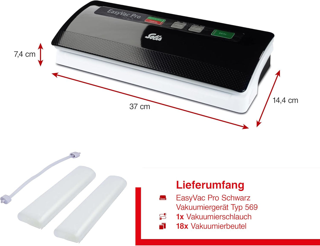 Solis Vac Pro 569 Vakuumiergerät - Folienschweissgerät für Lebensmittel - Vakumierergerät für trocke