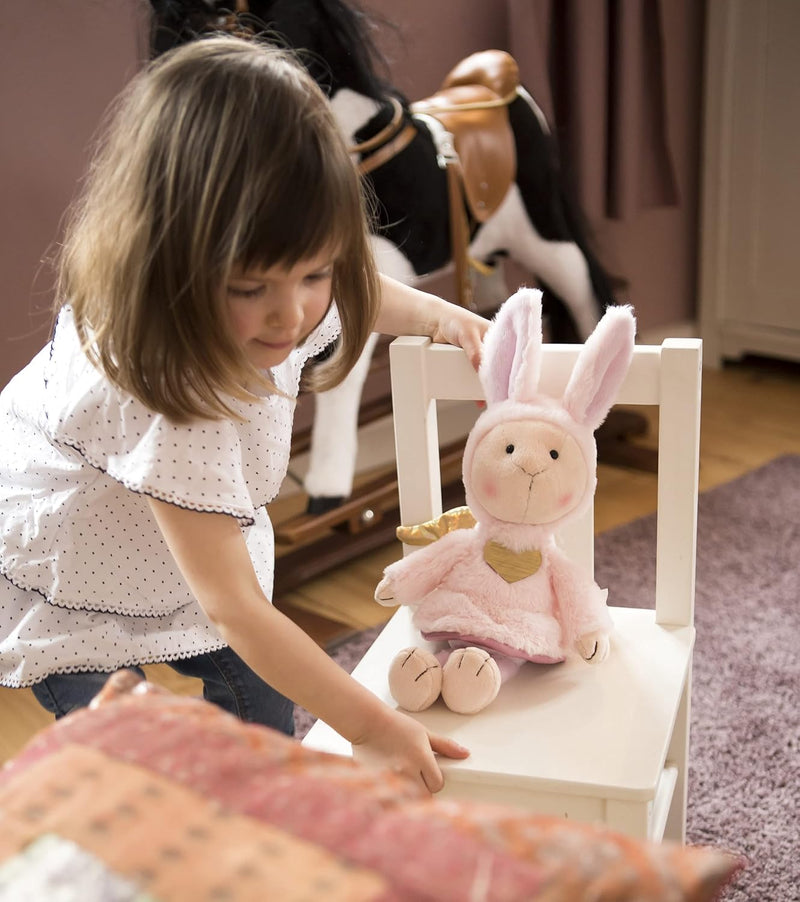 Kuscheltier Schutzengel Hase La La Bunnie 30cm mit goldenem Herz & Flügeln in Geschenkbox – Schaf-En