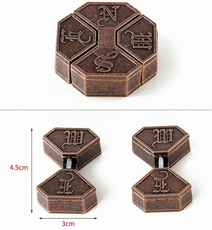RoseFlower 3D Metall Knobelspiele, 4 Stück IQ Spiele Puzzle Set, Brainteaser Puzzle, Metall Draht Ge