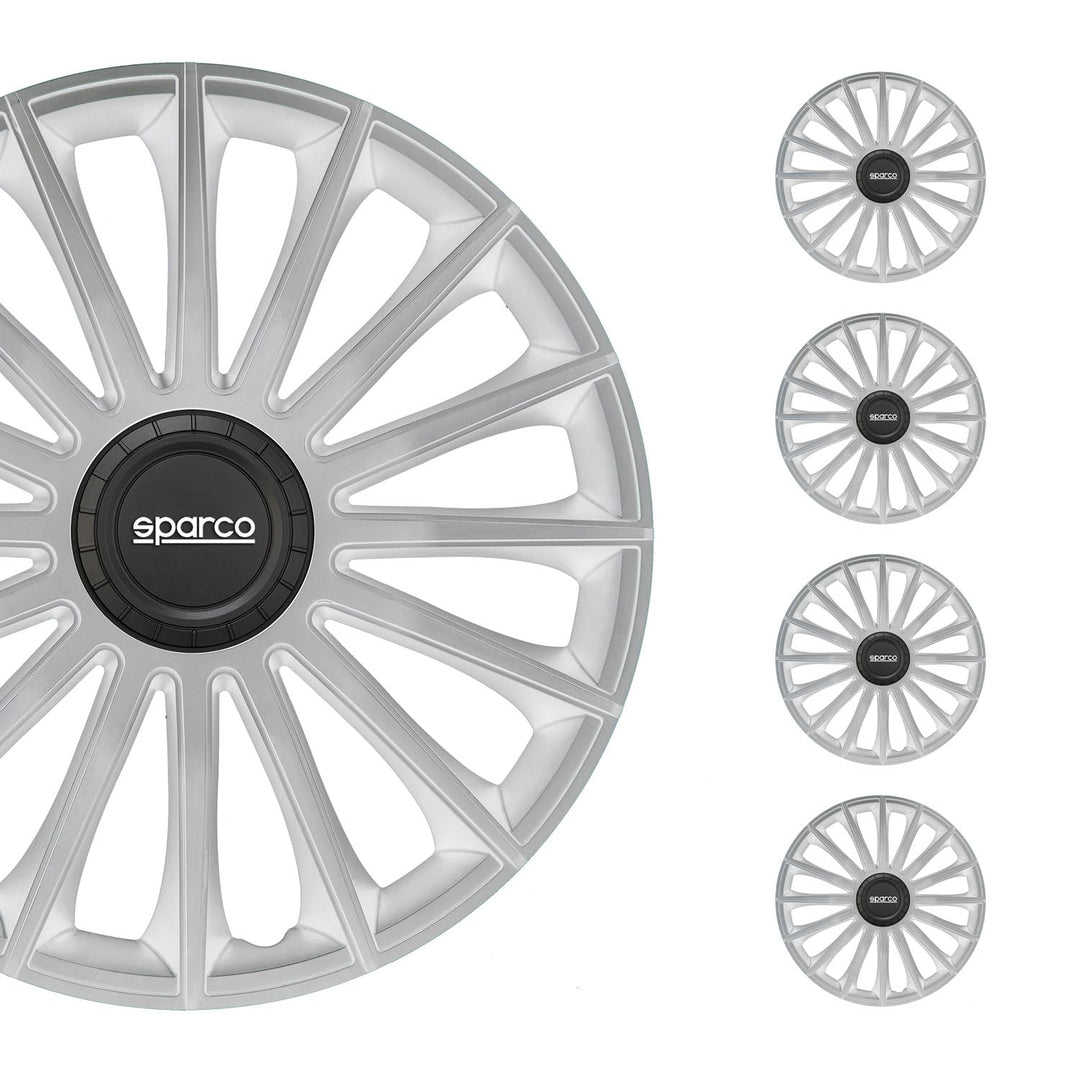 Satz Sparco Radzierblenden Treviso 14-Zoll Silber