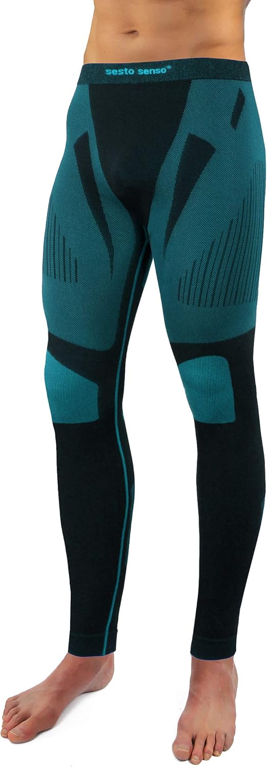 sesto senso Herren Funktionsunterwäsche Set Kurzarmhemd Leggings Schnelltrocknend Skiunterwäsche M G