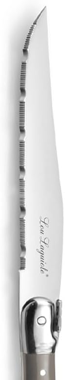 LOU LAGUIOLE TRADITION Steakmesser Besteck Set 24-teilig | Steakbesteck mit Tradition und Stil | Gri