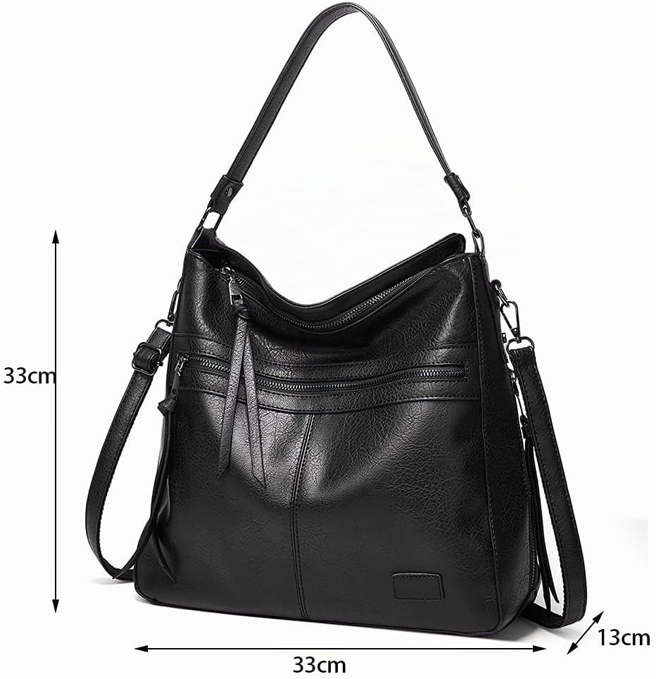Sacmill Damen Handtasche PU Leder Umhängetasche Shopper Top-Griff Tragetaschen Elegant Schultertasch