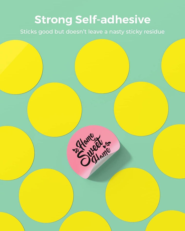 MUNBYN 2" Runde Etiketten Selbstklebend Rolle-Versandetiketten 750 Etiketten Kreis Thermodirekt Etik