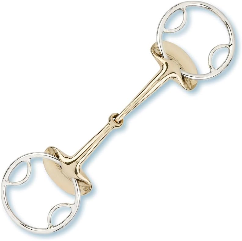 Stübben Gebiss 2263 Golden Wings Trense 4 in 1 einfach gebrochen 10,5 cm - 14 mm - Sweet Copper, 10,